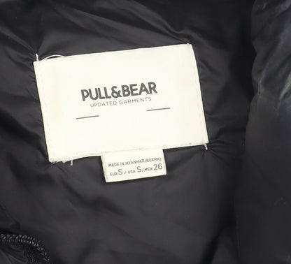 Pull&Bear Women's Black S Puffer Waistcoat