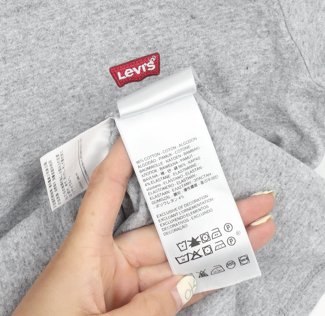 Womens UK Size S Levi's Grey Basic T-Shirt