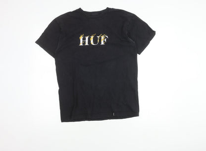 Mens UK Size M HUF Black  T-Shirt