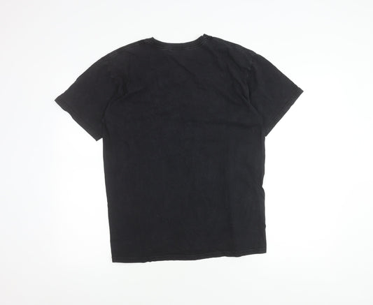 Mens UK Size M HUF Black  T-Shirt