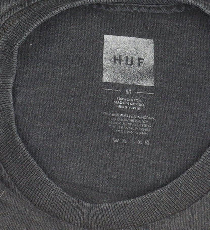 Mens UK Size M HUF Black  T-Shirt