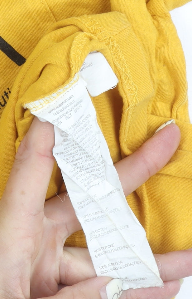 Cotton On Men’s Yellow NASA T-Shirt XS Relaxed Fit