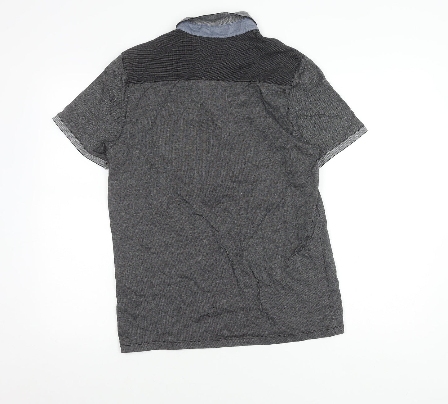 Ted Baker Men's Grey Cotton Polo Shirt, Size M