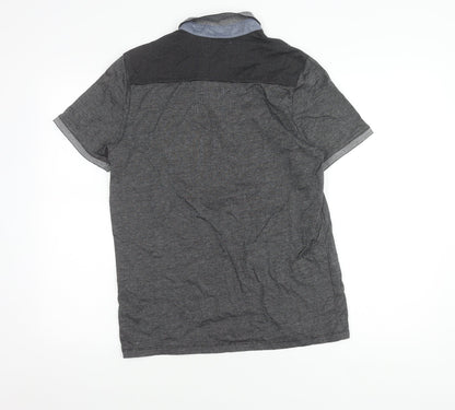 Ted Baker Men's Grey Cotton Polo Shirt, Size M