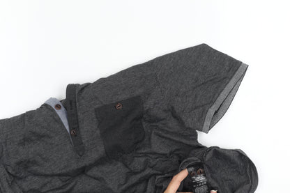 Ted Baker Men's Grey Cotton Polo Shirt, Size M