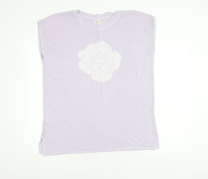 A Postcard from Brighton Sleeveless Top, Purple, Crew Neck, Women