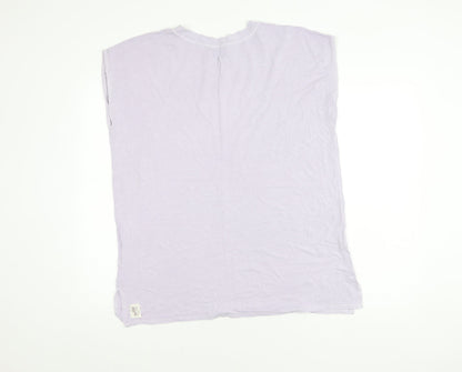 A Postcard from Brighton Sleeveless Top, Purple, Crew Neck, Women