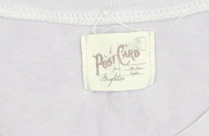 A Postcard from Brighton Sleeveless Top, Purple, Crew Neck, Women