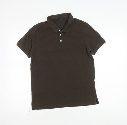 Emporio Armani Men's Brown Polo Shirt Size M