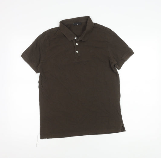 Emporio Armani Men's Brown Polo Shirt Size M