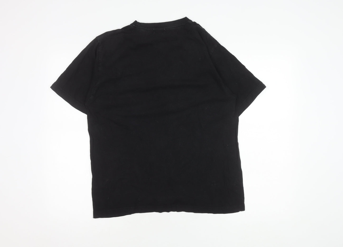 Mens UK Size M Henleys Black  T-Shirt