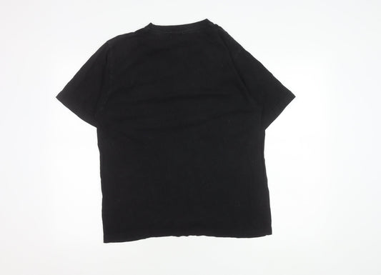 Mens UK Size M Henleys Black  T-Shirt
