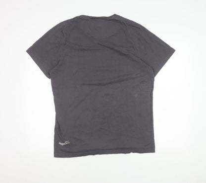 Body Spinner Men's Grey Graphic Print T-Shirt L