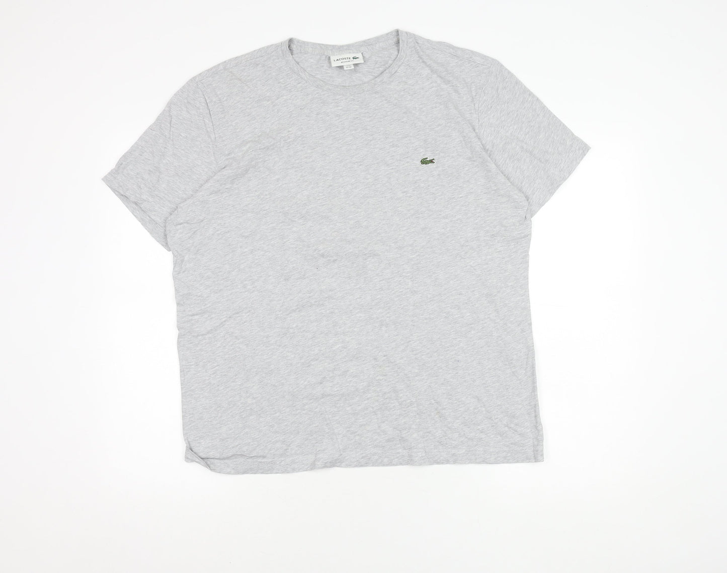 Lacoste Men's Grey XL Cotton Crew Neck T-Shirt