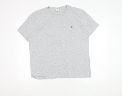 Lacoste Men's Grey XL Cotton Crew Neck T-Shirt
