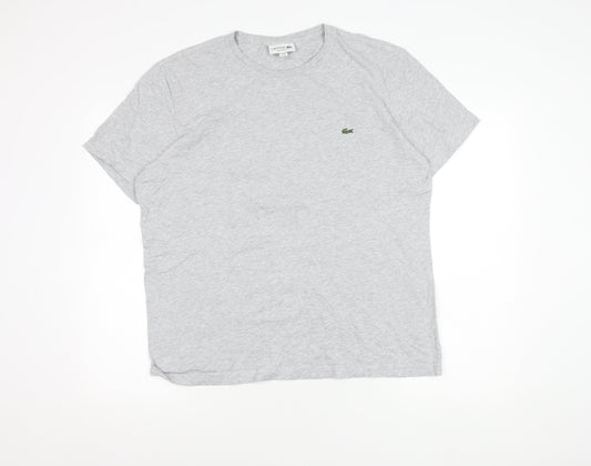 Lacoste Men's Grey XL Cotton Crew Neck T-Shirt