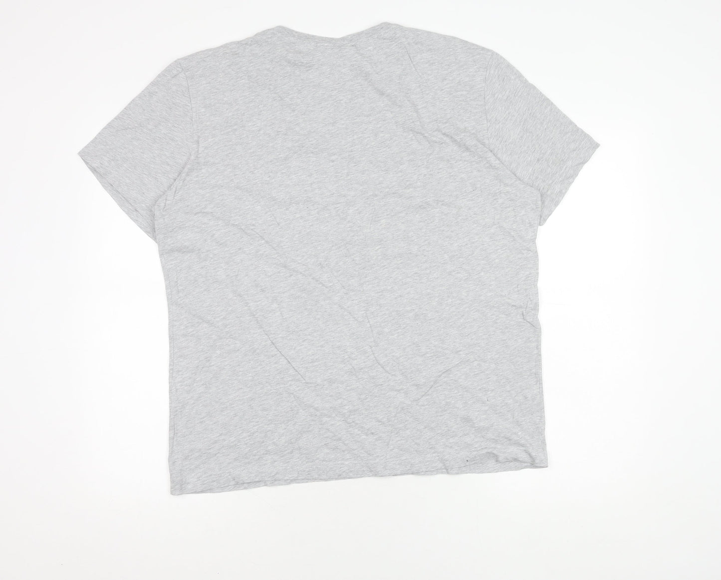 Lacoste Men's Grey XL Cotton Crew Neck T-Shirt