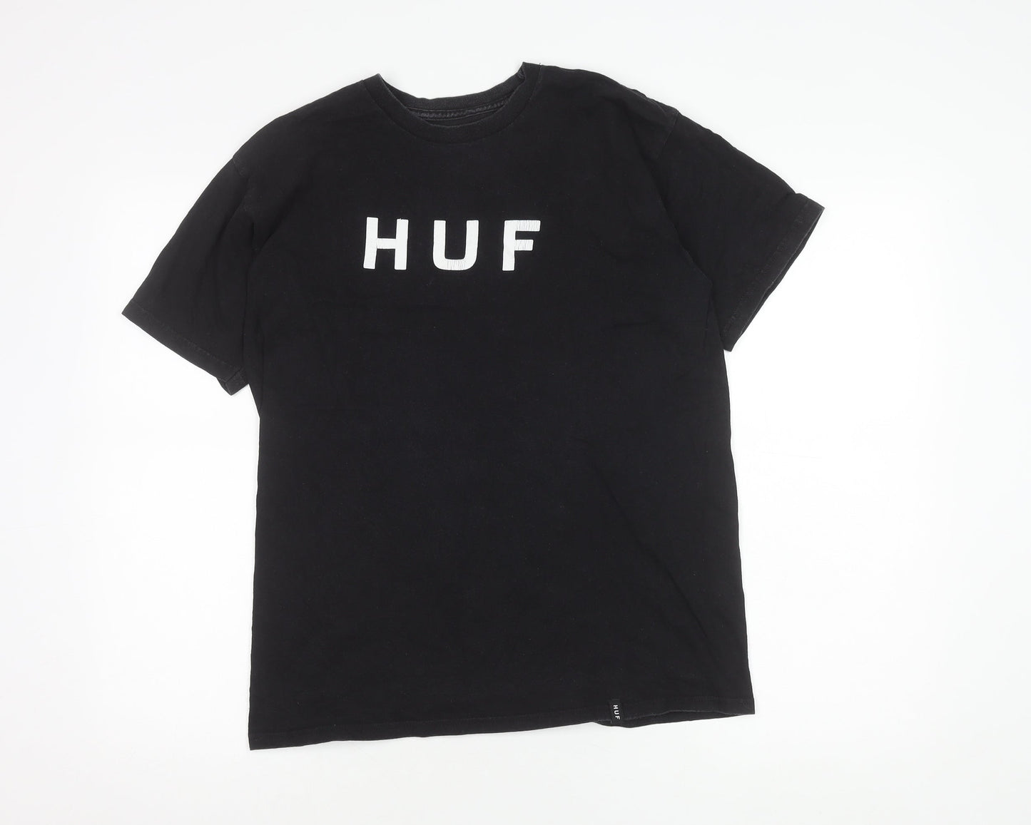 Mens UK Size M HUF Black  T-Shirt