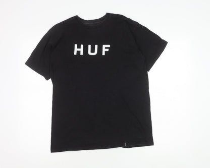 Mens UK Size M HUF Black  T-Shirt