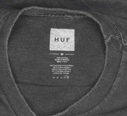 Mens UK Size M HUF Black  T-Shirt