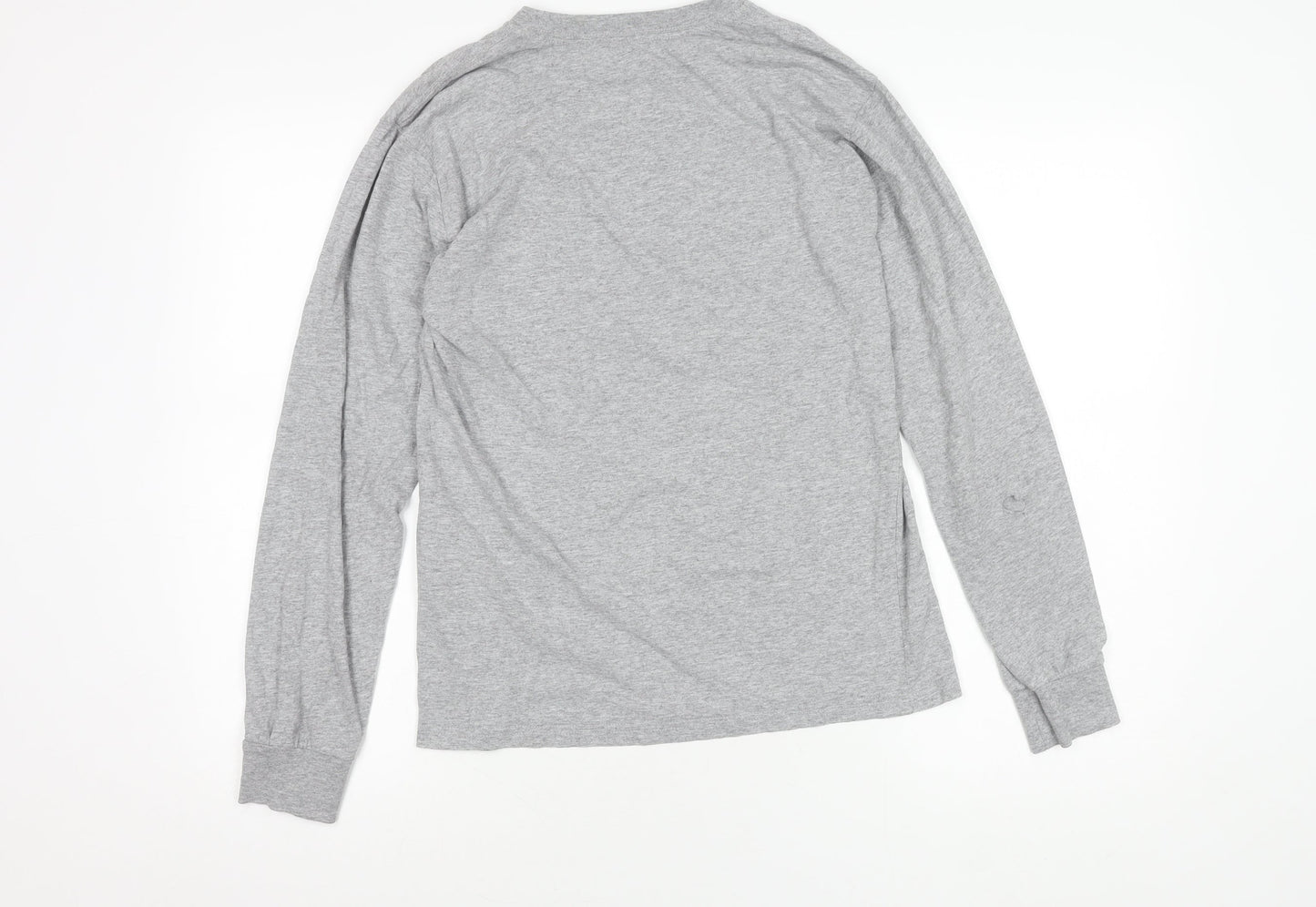 Vans Men's Grey Crew Neck Long Sleeve T-Shirt Small