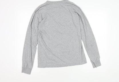 Vans Men's Grey Crew Neck Long Sleeve T-Shirt Small