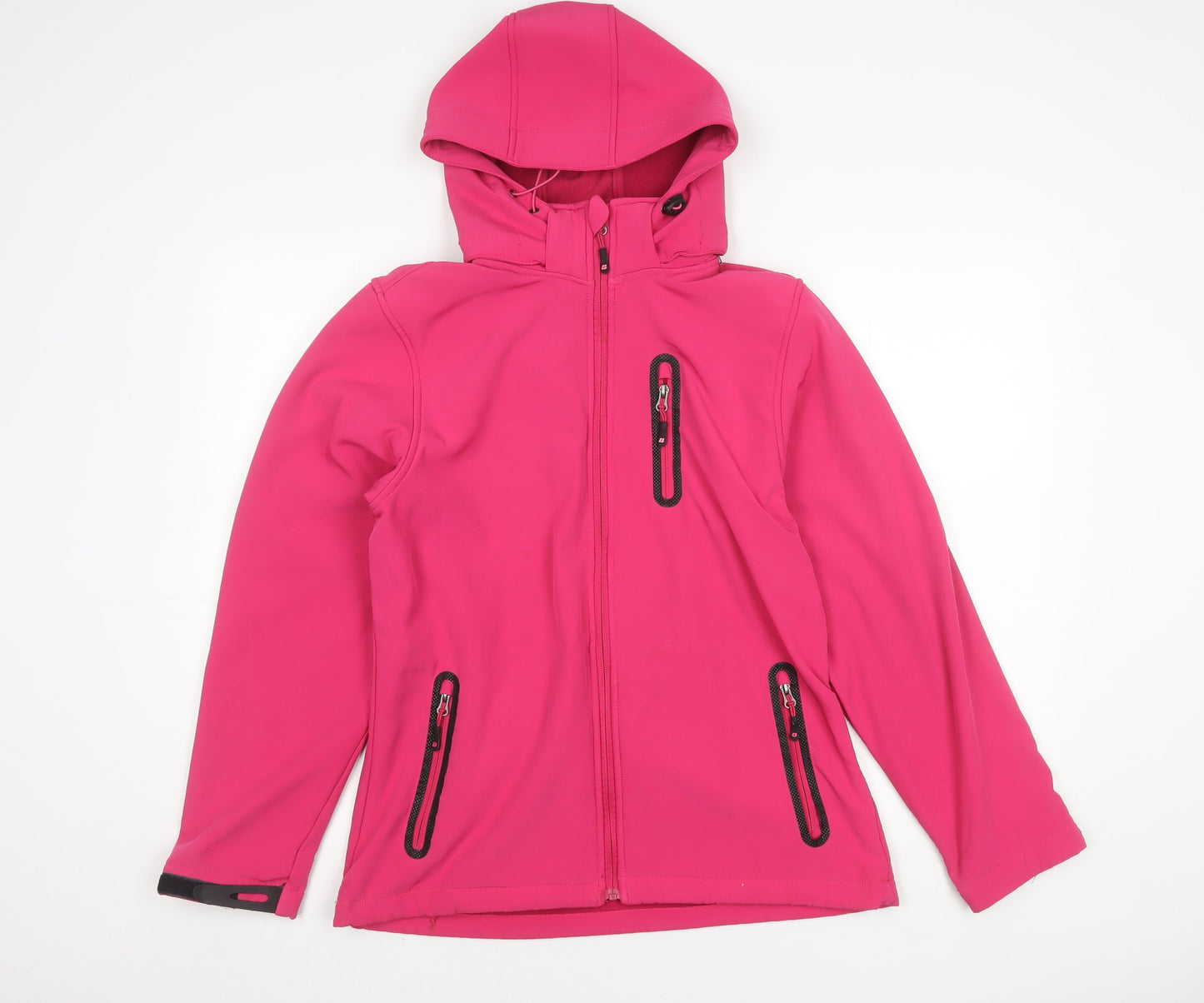 WeiHong Women's Pink Softshell Hooded Jacket 2XL