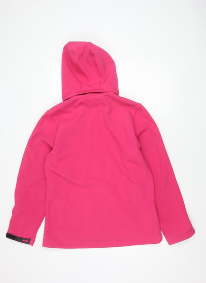 WeiHong Women's Pink Softshell Hooded Jacket 2XL