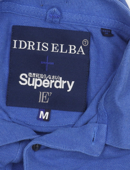 Superdry Men's Blue Polo Shirt M Solid Style