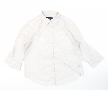 Jones Wear Sport Women's White Button-Up Shirt L