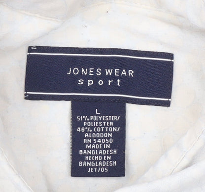 Jones Wear Sport Women's White Button-Up Shirt L