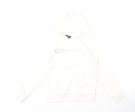 Champion Girls White Hoodie, 9-10 Years, Pullover Style