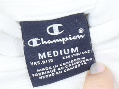 Champion Girls White Hoodie, 9-10 Years, Pullover Style