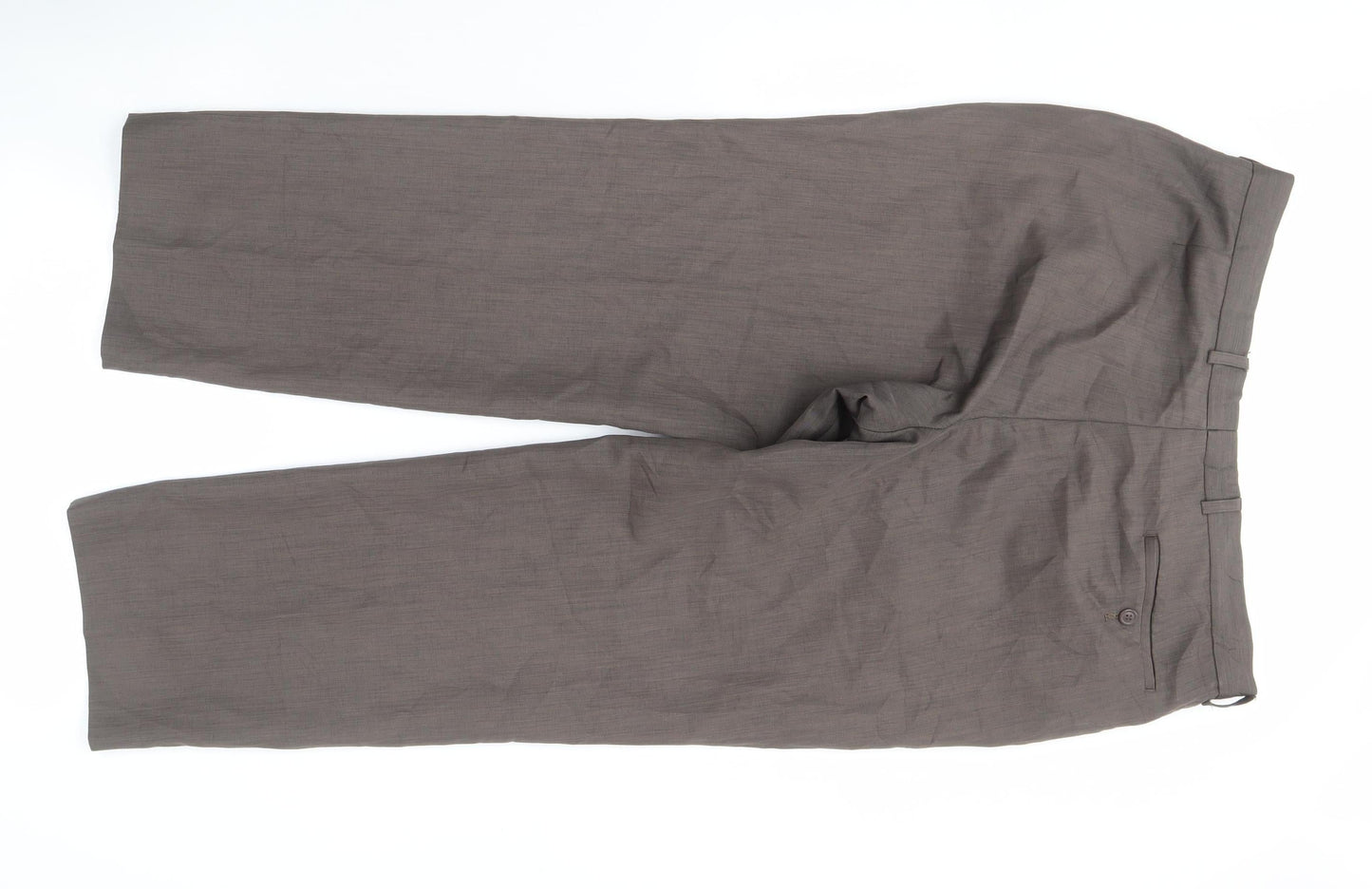 Greenwoods Men's Brown Straight Trousers 34W