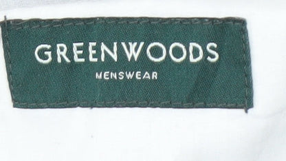 Greenwoods Men's Brown Straight Trousers 34W