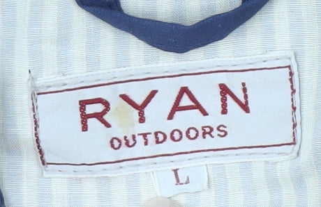 Mens UK Size L Ryan Outdoors Blue Windbreaker Coat