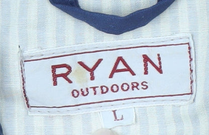 Mens UK Size L Ryan Outdoors Blue Windbreaker Coat