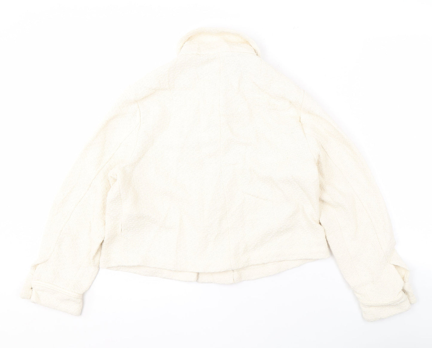 Womens UK Size XS Zara White Basic Jacket