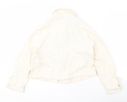 Womens UK Size XS Zara White Basic Jacket