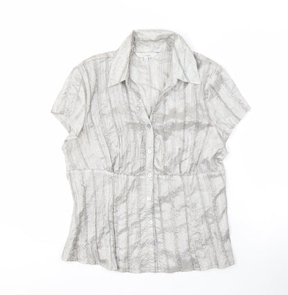 Womens UK Size 14 J. Taylor Grey  Button-Up
