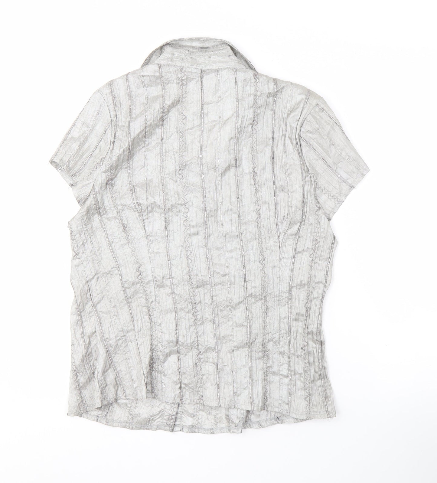Womens UK Size 14 J. Taylor Grey  Button-Up