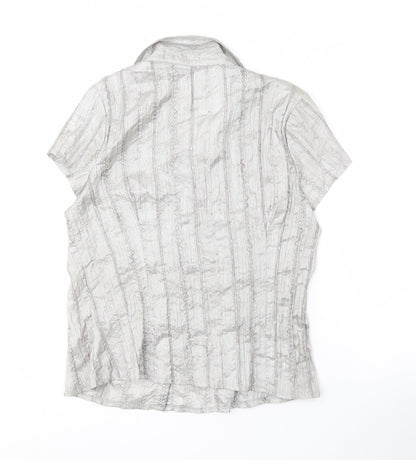 Womens UK Size 14 J. Taylor Grey  Button-Up