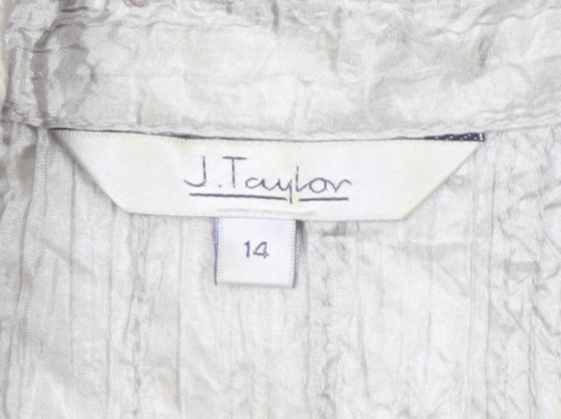 Womens UK Size 14 J. Taylor Grey  Button-Up