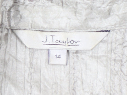 Womens UK Size 14 J. Taylor Grey  Button-Up