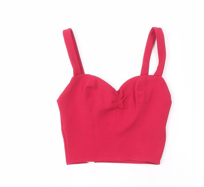 Womens UK Size S Zara Red Camisole Tank