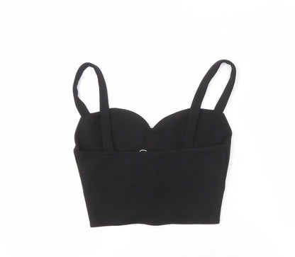 Womens UK Size M Zara Black Camisole Tank