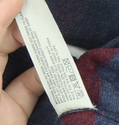 Fat Face Men's Blue Striped Wool Pullover Jumper M