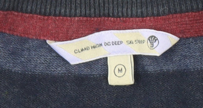 Fat Face Men's Blue Striped Wool Pullover Jumper M