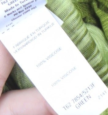 Womens UK Size 16 Marks and Spencer Green Basic T-Shirt