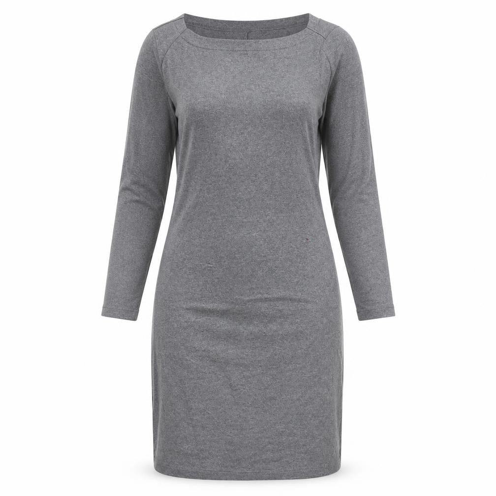 Gap Women's Grey Midi Sheath Dress, Size M, Long Sleeve